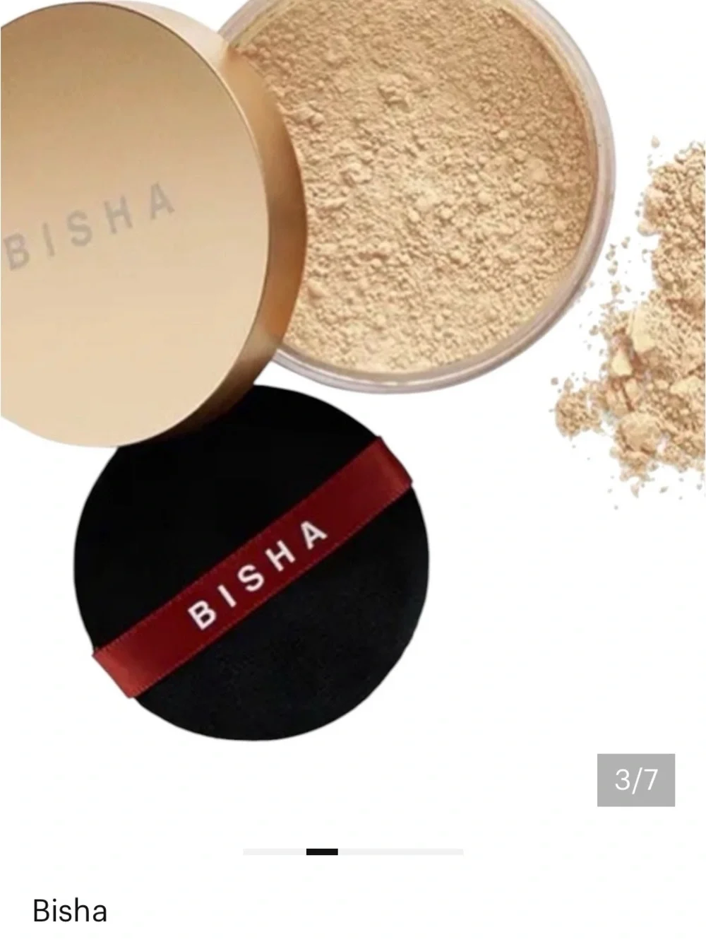 ISH Translucent Setting Powder in Rose Gold Box